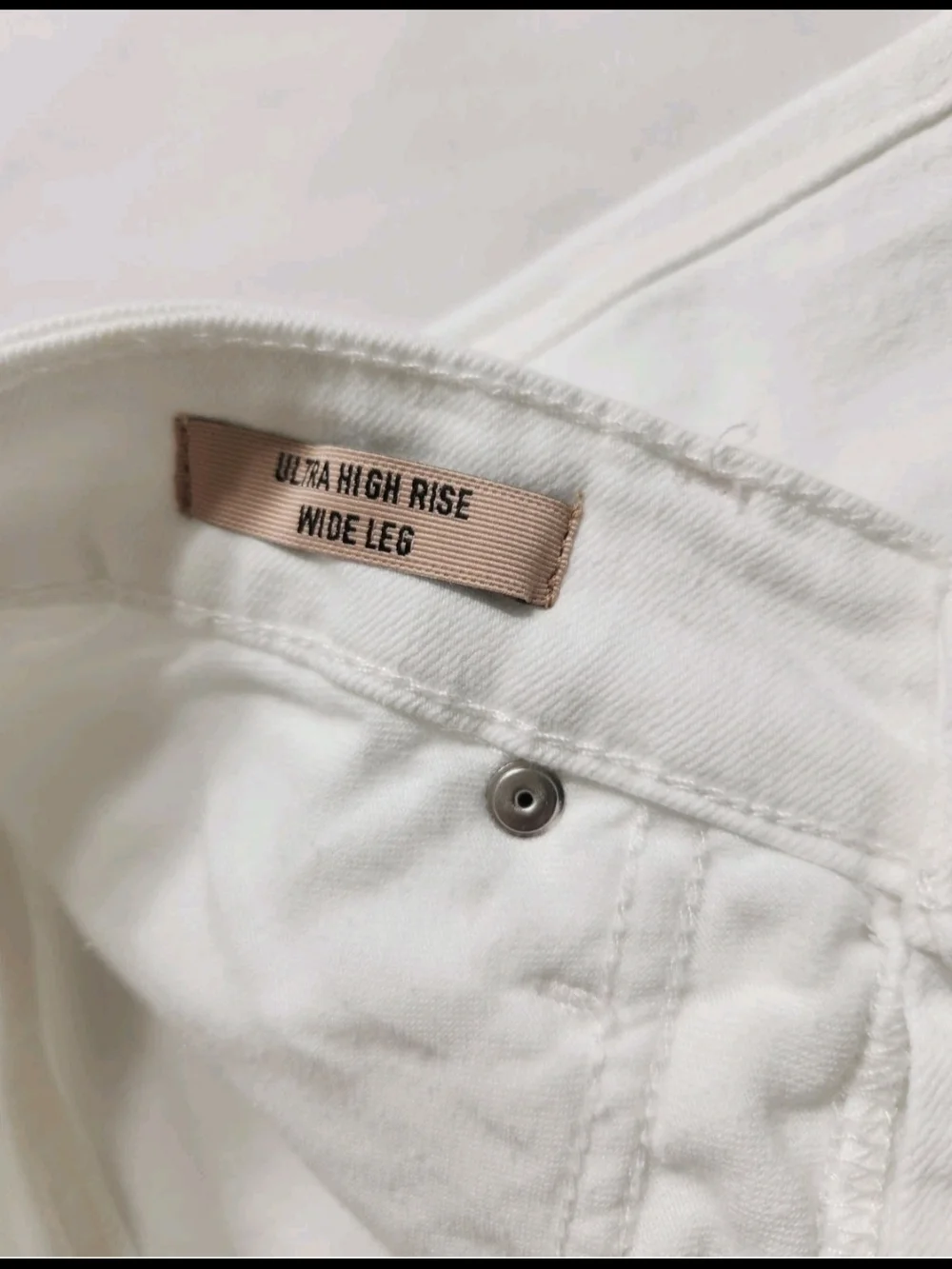 Ariat Wide Leg Jeans Women's Size 31 R White Ultra High Rise Stretch Crop NWT 54 - Picture 3 of 15